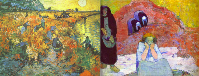 Opere di Vincent Van Gogh e Paul Gauguin